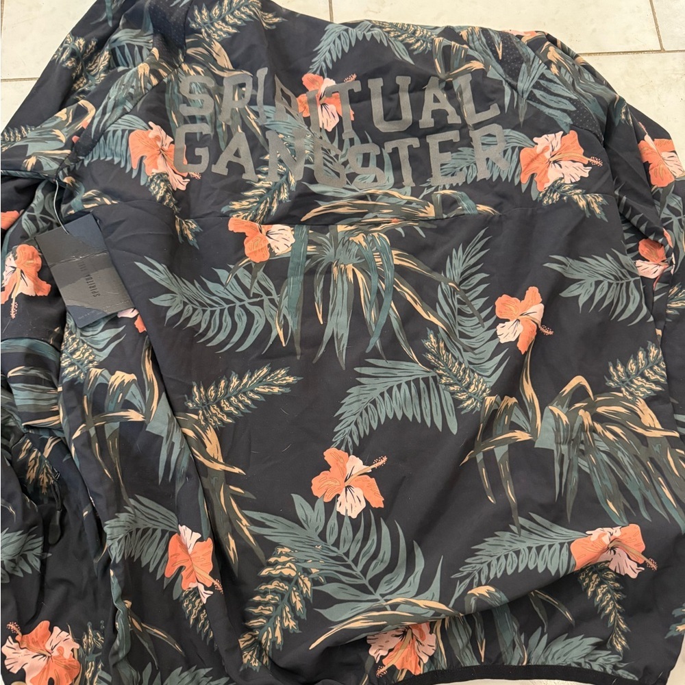 Spiritual Gangster Black Jacket with Floral Design - Picture 4 of 4